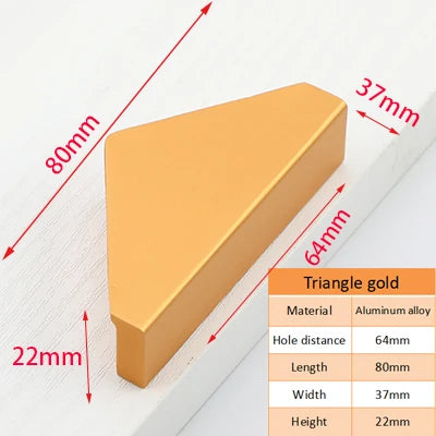 Semi-Circle Side Mount Cabinet Handle – Gold, Black & Copper | Wardrobe & Shoe Cabinet