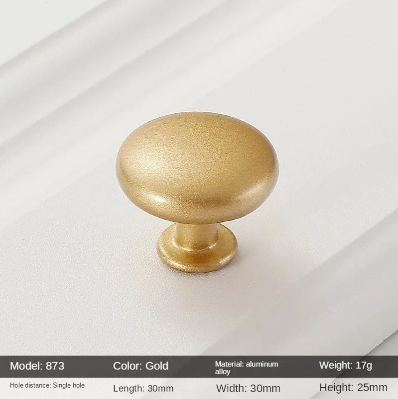 Golden Round Cabinet Knob – Classic Black & Gold Drawer Pull | Kitchen Hardware