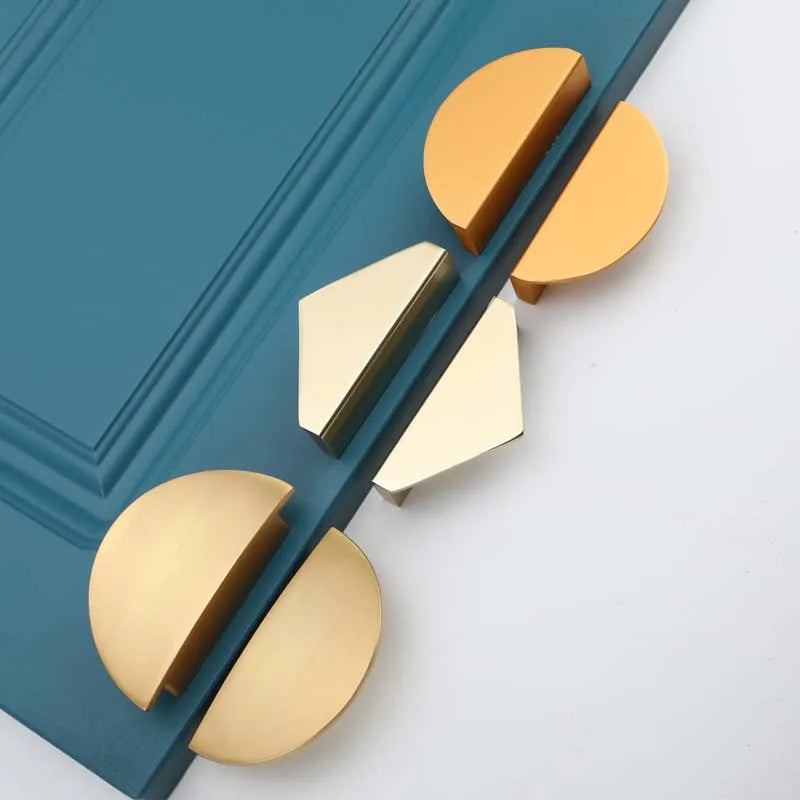 Semi-Circle Side Mount Cabinet Handle – Gold, Black & Copper | Wardrobe & Shoe Cabinet