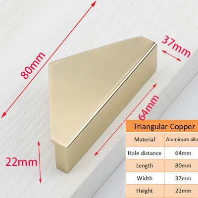 Semi-Circle Side Mount Cabinet Handle – Gold, Black & Copper | Wardrobe & Shoe Cabinet
