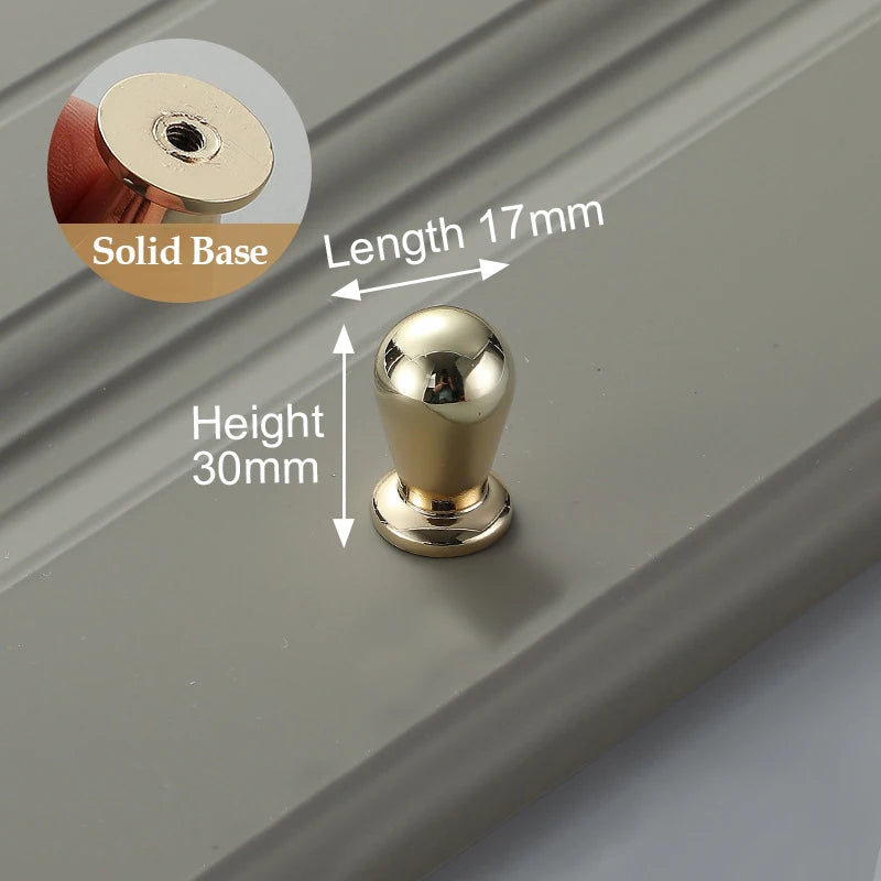 Bright Gold Zinc Alloy Cabinet Pull – Light Luxury Kitchen Handle & Drawer Knob