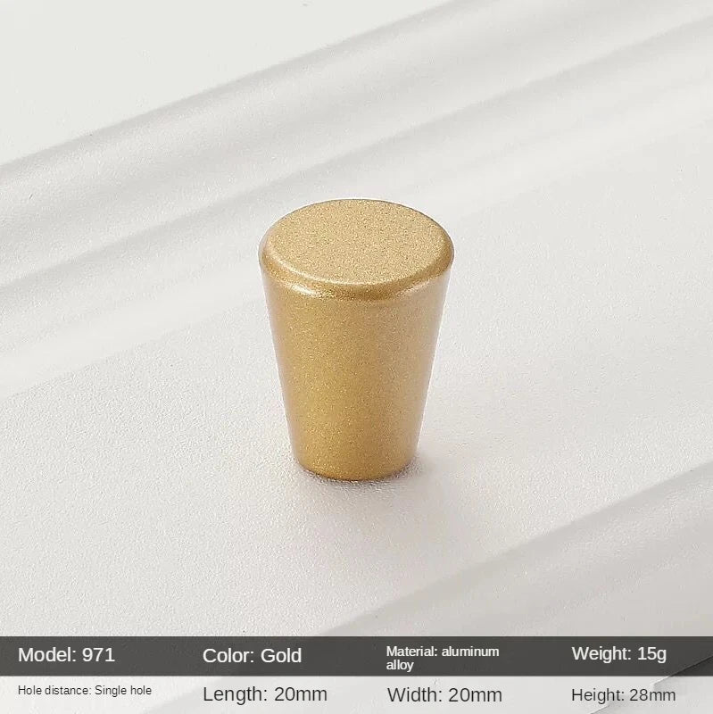 Golden Round Cabinet Knob – Classic Black & Gold Drawer Pull | Kitchen Hardware