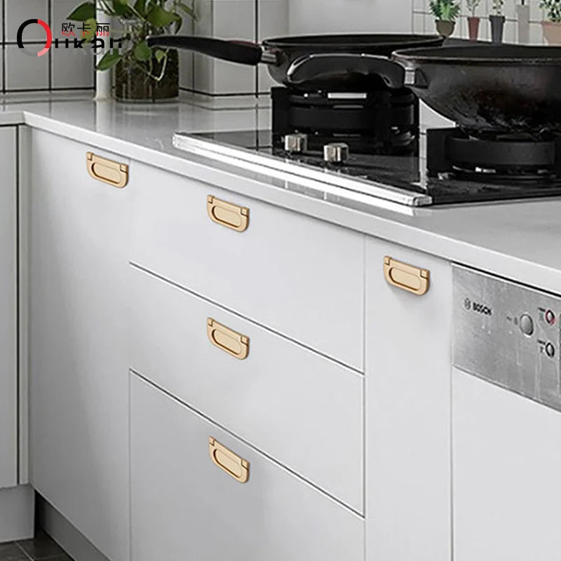 Modern Zinc Alloy Cabinet Handle – Kitchen, Wardrobe & Bathroom Drawer Pull