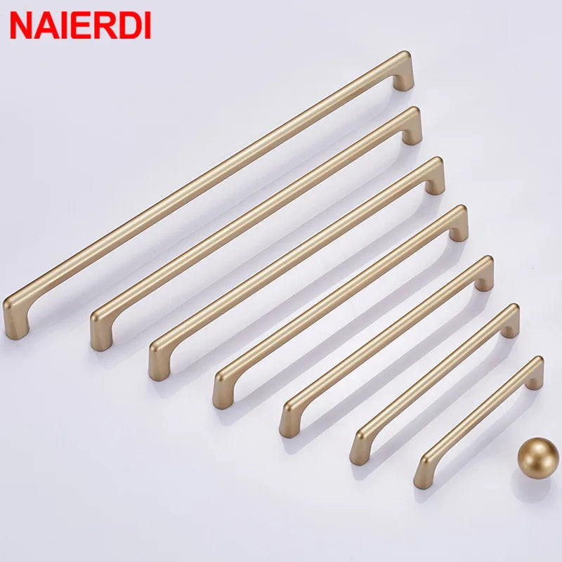 Solid Zinc Alloy Gold Cabinet Handle – Decorative Drawer Knob & Furniture Pull