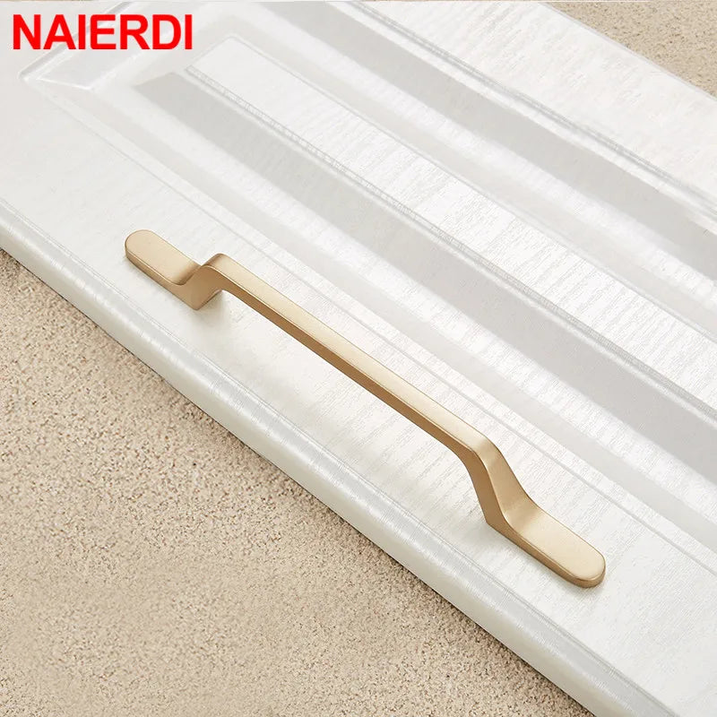 Solid Zinc Alloy Gold Cabinet Handle – Decorative Drawer Knob & Furniture Pull