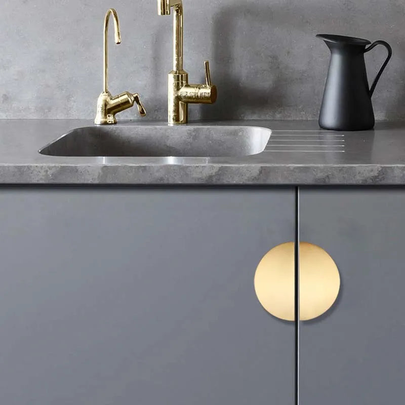 Semi-Circle Side Mount Cabinet Handle – Gold, Black & Copper | Wardrobe & Shoe Cabinet