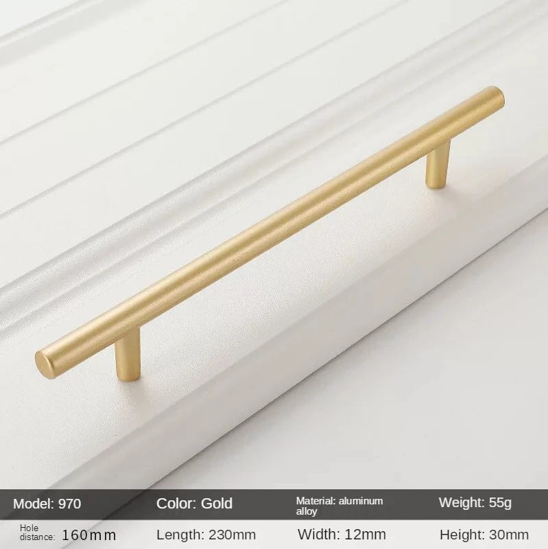 Golden Round Cabinet Knob – Classic Black & Gold Drawer Pull | Kitchen Hardware