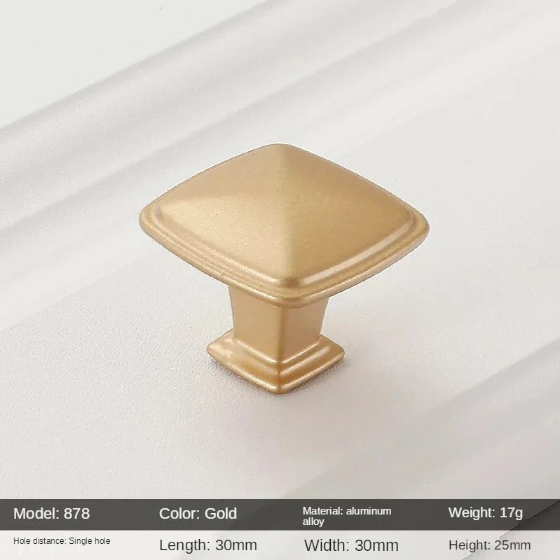 Golden Round Cabinet Knob – Classic Black & Gold Drawer Pull | Kitchen Hardware