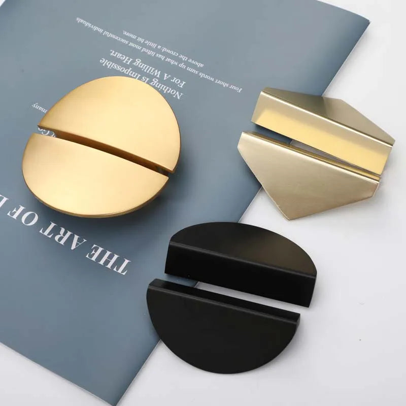 Semi-Circle Side Mount Cabinet Handle – Gold, Black & Copper | Wardrobe & Shoe Cabinet
