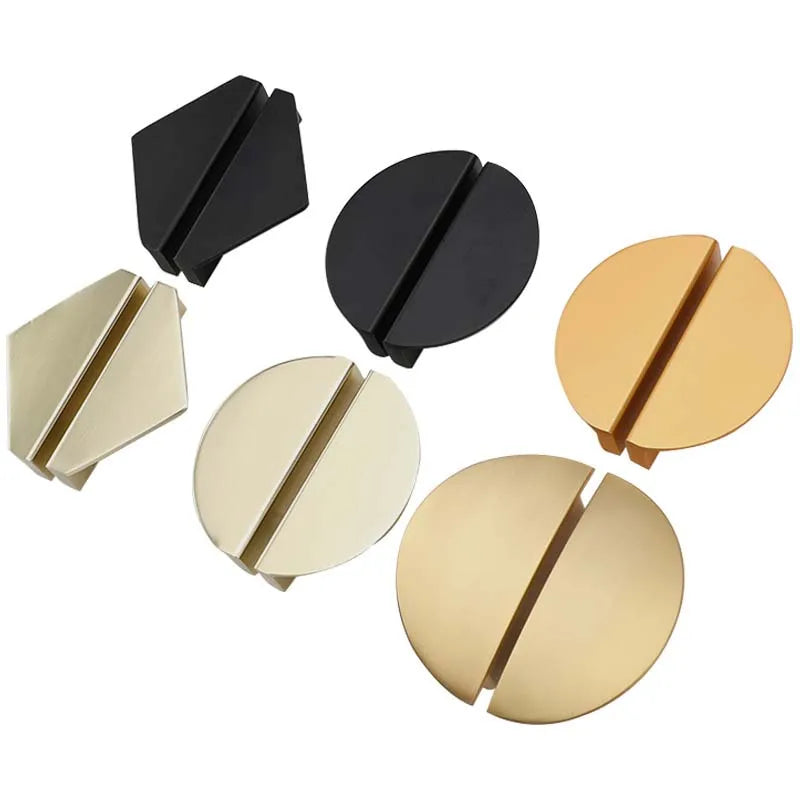 Semi-Circle Side Mount Cabinet Handle – Gold, Black & Copper | Wardrobe & Shoe Cabinet