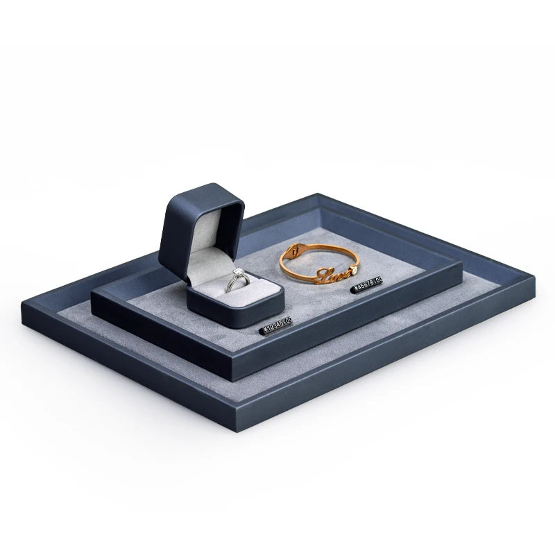 PU Leather Jewellery Display Tray – Necklace, Bracelet, Ring & Watch Organiser