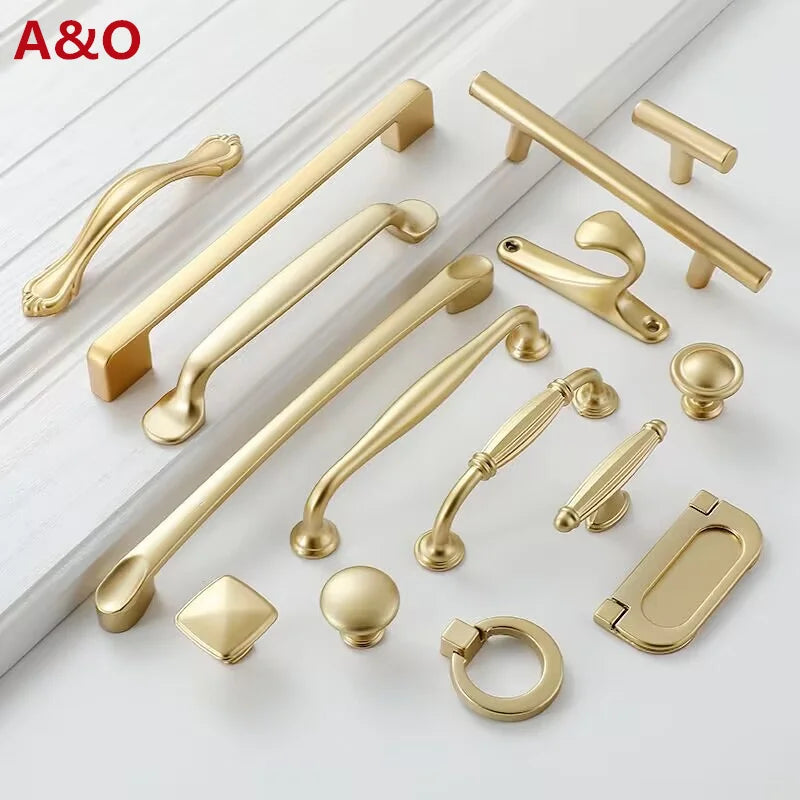 Pearl Gold Aluminium Cabinet Handle – Modern Bar Pull | Kitchen & Furniture