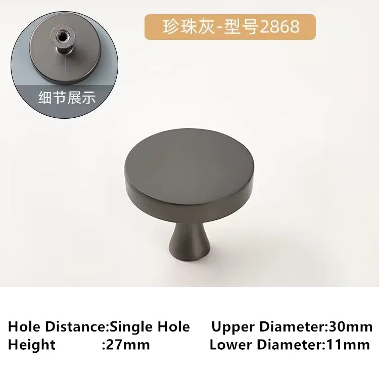 Single-Hole Zinc Alloy Cabinet Knob – Brushed Gold & Antique Copper | Modern Design