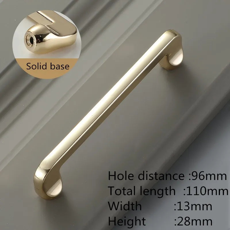 Bright Gold Zinc Alloy Cabinet Handle – Modern Door Knob & Drawer Pull | Home Hardware
