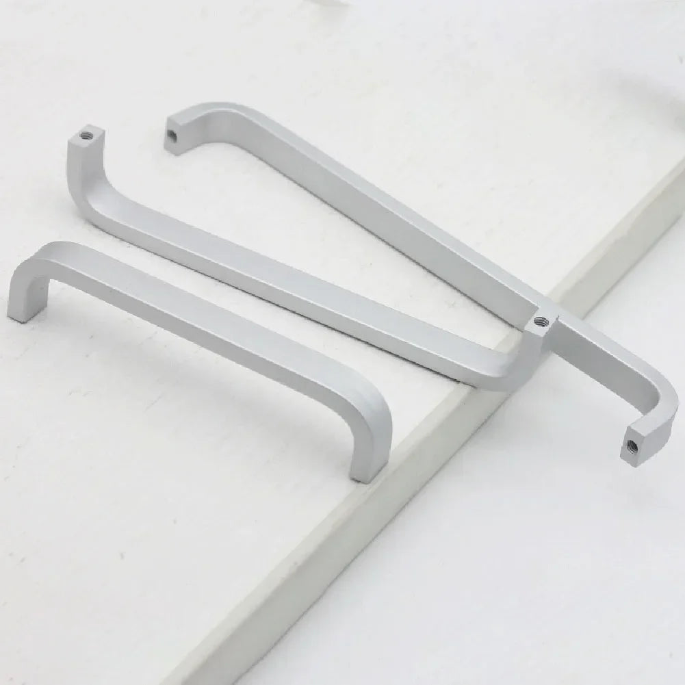 Brushed Space Aluminium Cabinet Handle – Modern Wardrobe Door & Drawer Knob