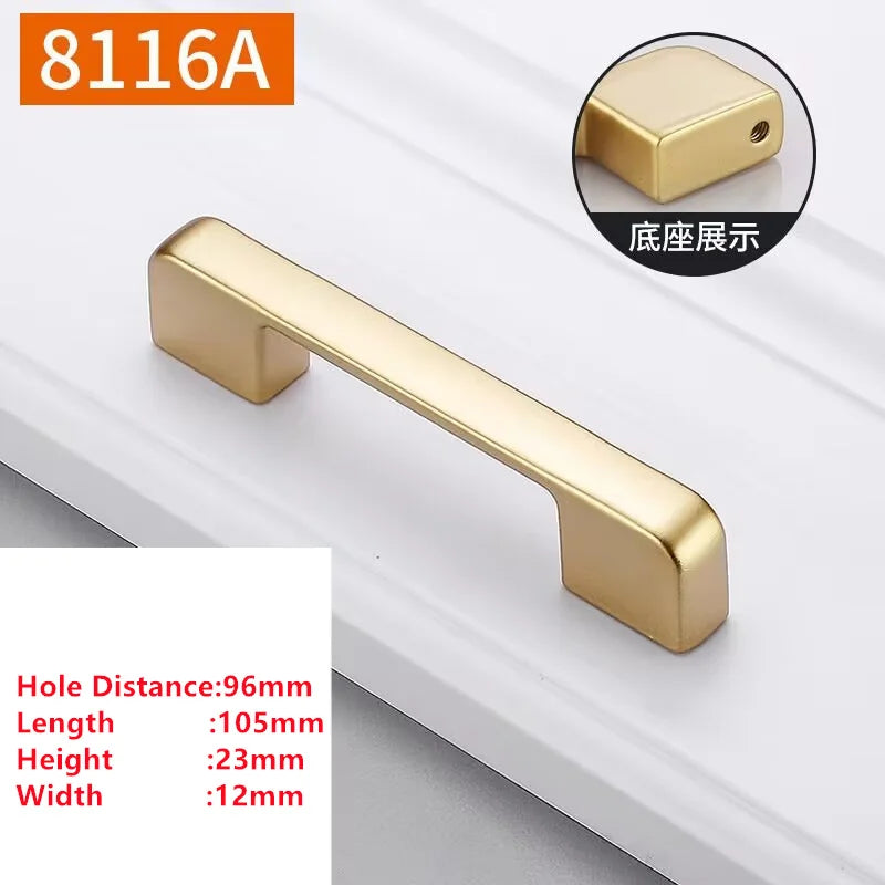 Pearl Gold Cabinet Handle – Zinc Alloy Knob & Drawer Pull | Kitchen Hardware