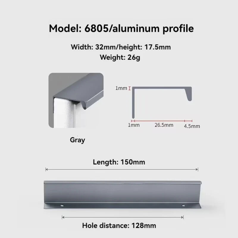 Concealed Cabinet Handle – Invisible Drawer Pull | Minimalist Kitchen & Furniture