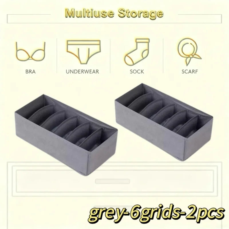 Fabric Drawer Organiser for Underwear & Socks – Storage Box for Closet & Wardrobe