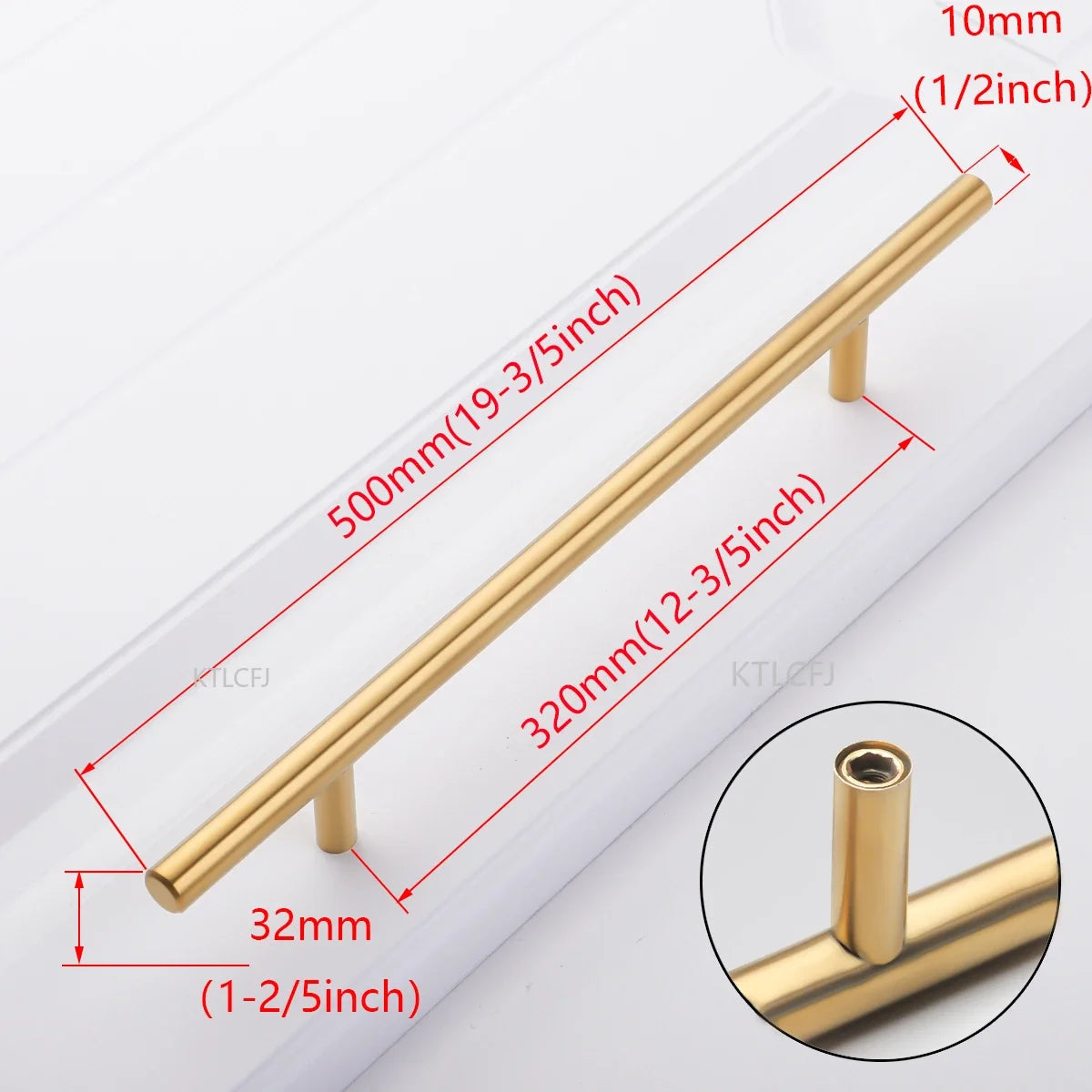 Cylindrical Metal Cabinet Handle – Silver, Black & Gold Modern Kitchen Pull
