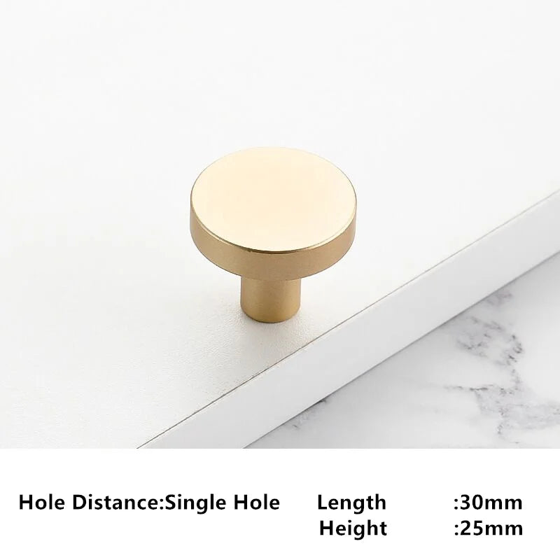 Classic Round Cabinet Knob – Gold & Black Drawer Pull | Kitchen & Furniture Hardware