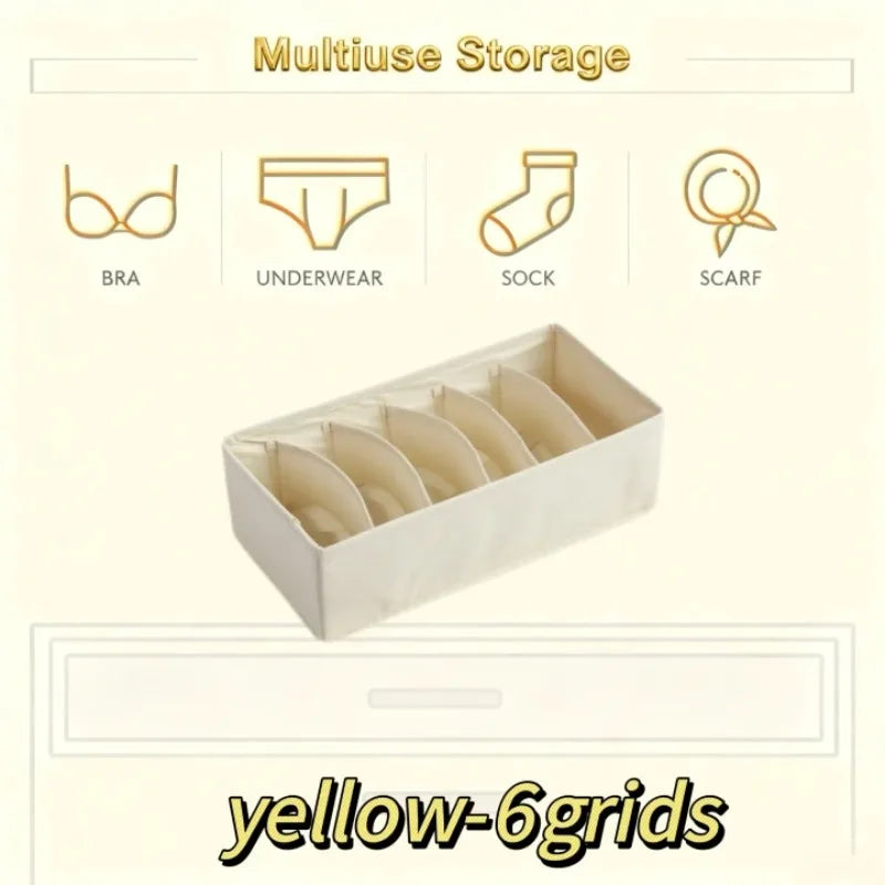 Fabric Drawer Organiser for Underwear & Socks – Storage Box for Closet & Wardrobe