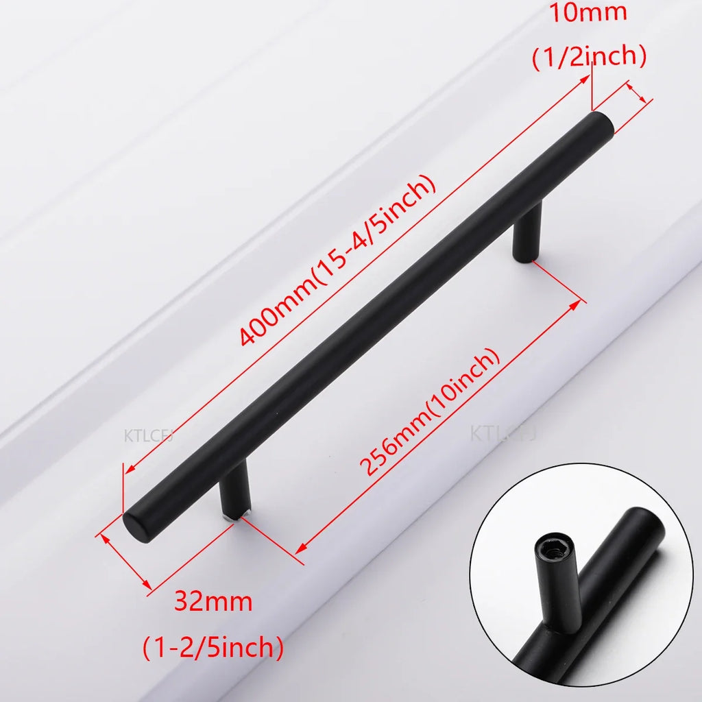 Cylindrical Metal Cabinet Handle – Silver, Black & Gold Modern Kitchen Pull