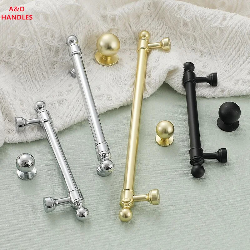 Gold & Silver European Cabinet Handle – Bar Pull Drawer Knob | Furniture Hardware