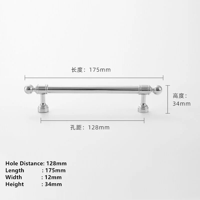 Gold & Silver European Cabinet Handle – Bar Pull Drawer Knob | Furniture Hardware