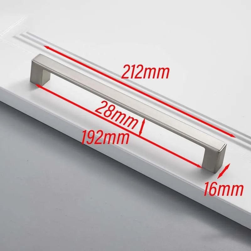 Matte Brushed Nickel Cabinet Handle – Modern Zinc Alloy Drawer Pull