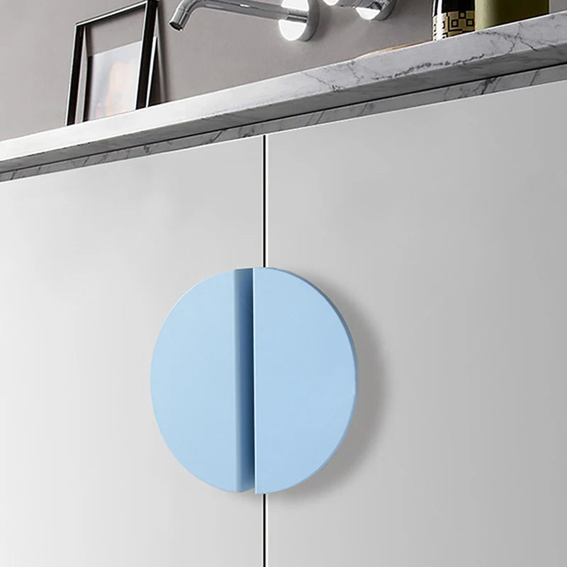 Kids Room Semi-Circle Cabinet Handle – Pastel Colour Aluminium Pull | Modern Design
