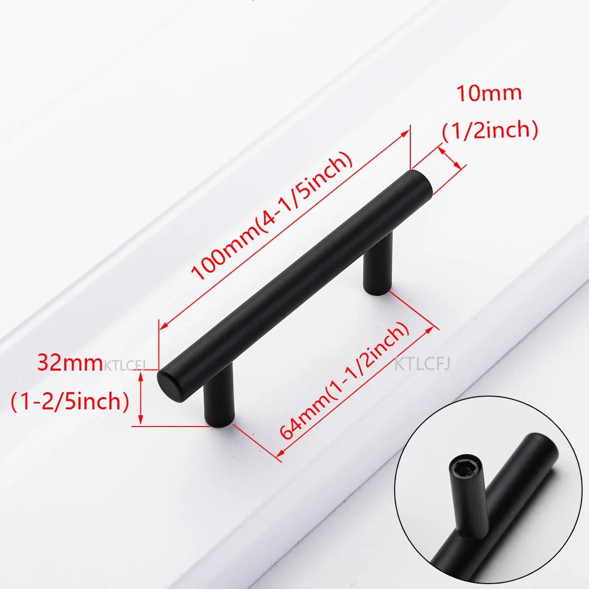 Cylindrical Metal Cabinet Handle – Silver, Black & Gold Modern Kitchen Pull