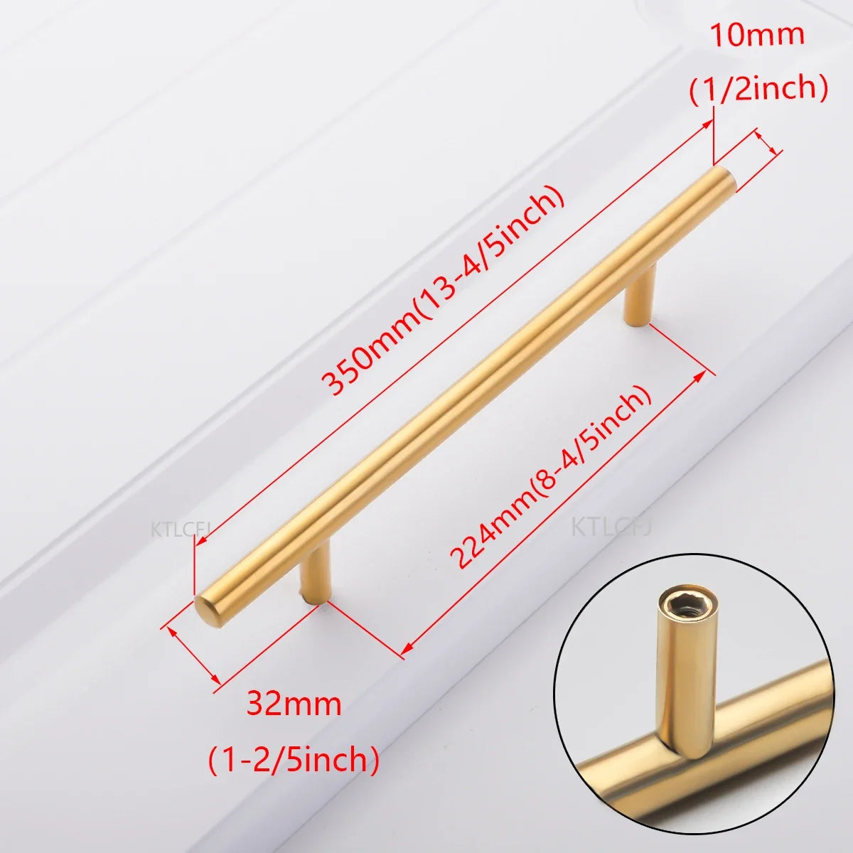 Cylindrical Metal Cabinet Handle – Silver, Black & Gold Modern Kitchen Pull