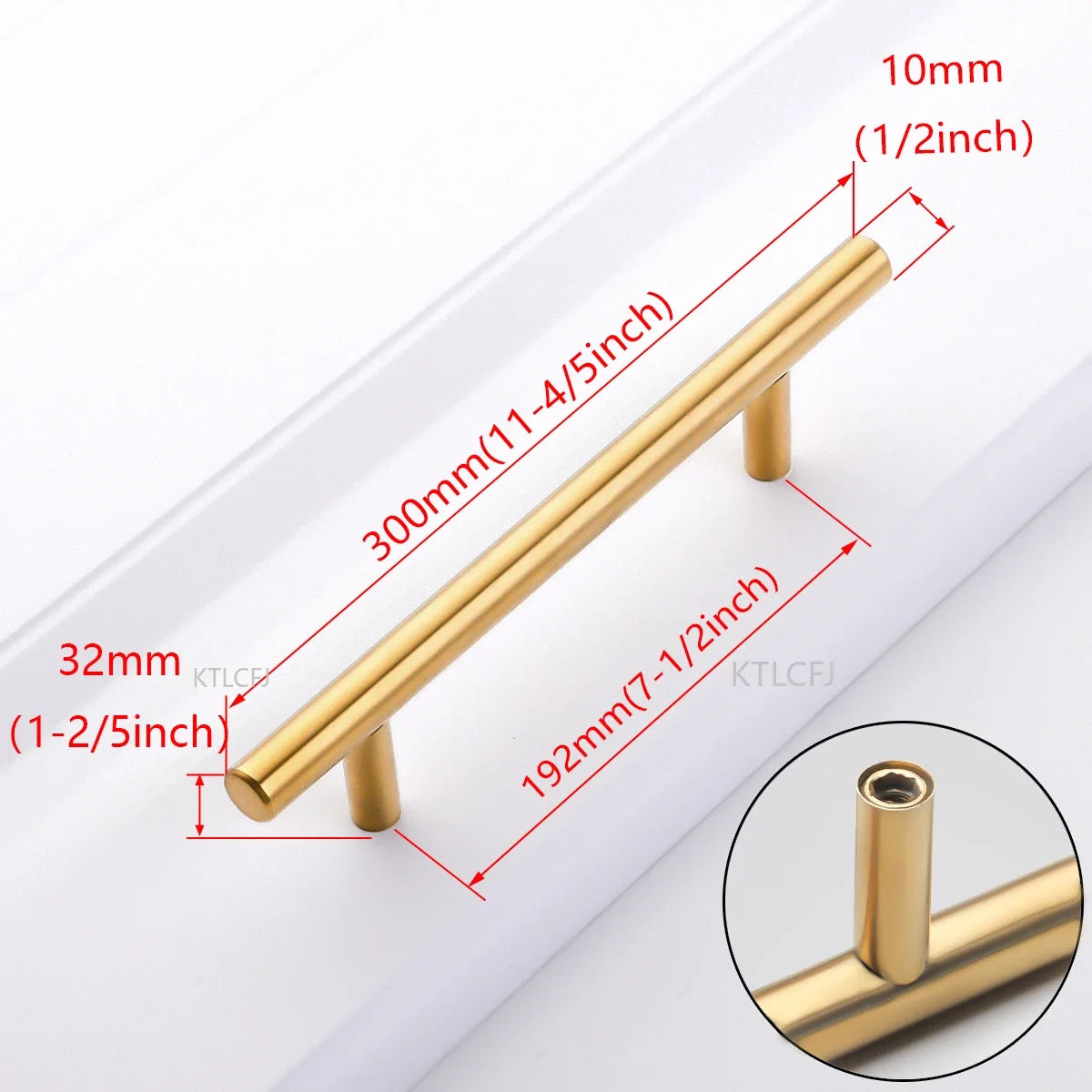 Cylindrical Metal Cabinet Handle – Silver, Black & Gold Modern Kitchen Pull