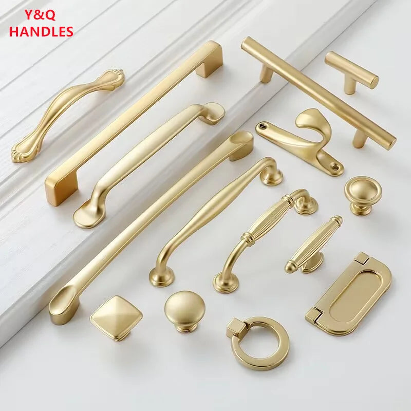 Golden Cabinet Knob & Drawer Pull – Zinc Alloy Simplicity Hardware | Kitchen & Furniture