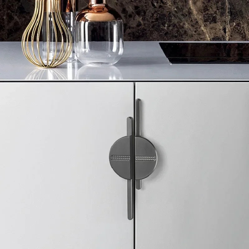 Semi-Circular Zinc Alloy Cabinet Pull – Gold, Black & Silver | Modern Handle