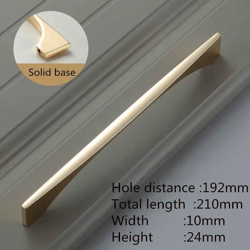 Bright Gold Zinc Alloy Cabinet Handle – Modern Door Knob & Drawer Pull | Home Hardware