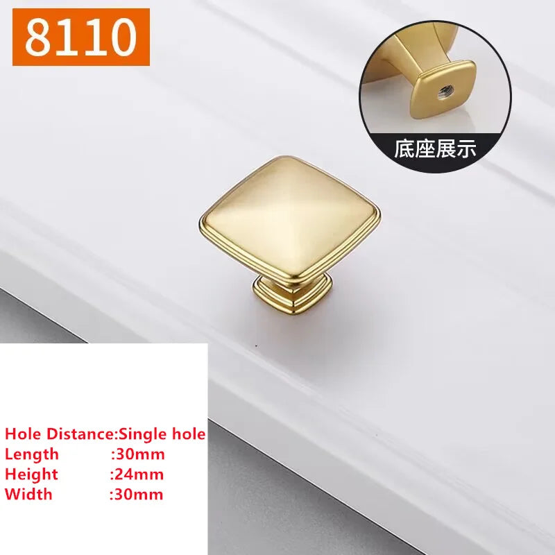Pearl Gold Cabinet Handle – Zinc Alloy Knob & Drawer Pull | Kitchen Hardware