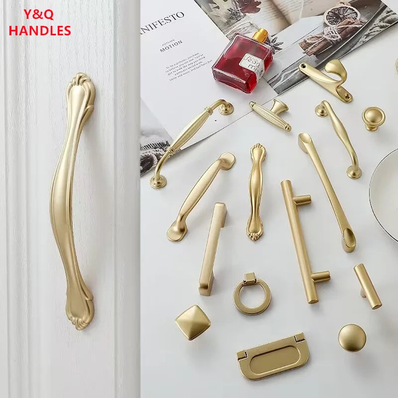 Golden Cabinet Knob & Drawer Pull – Zinc Alloy Simplicity Hardware | Kitchen & Furniture