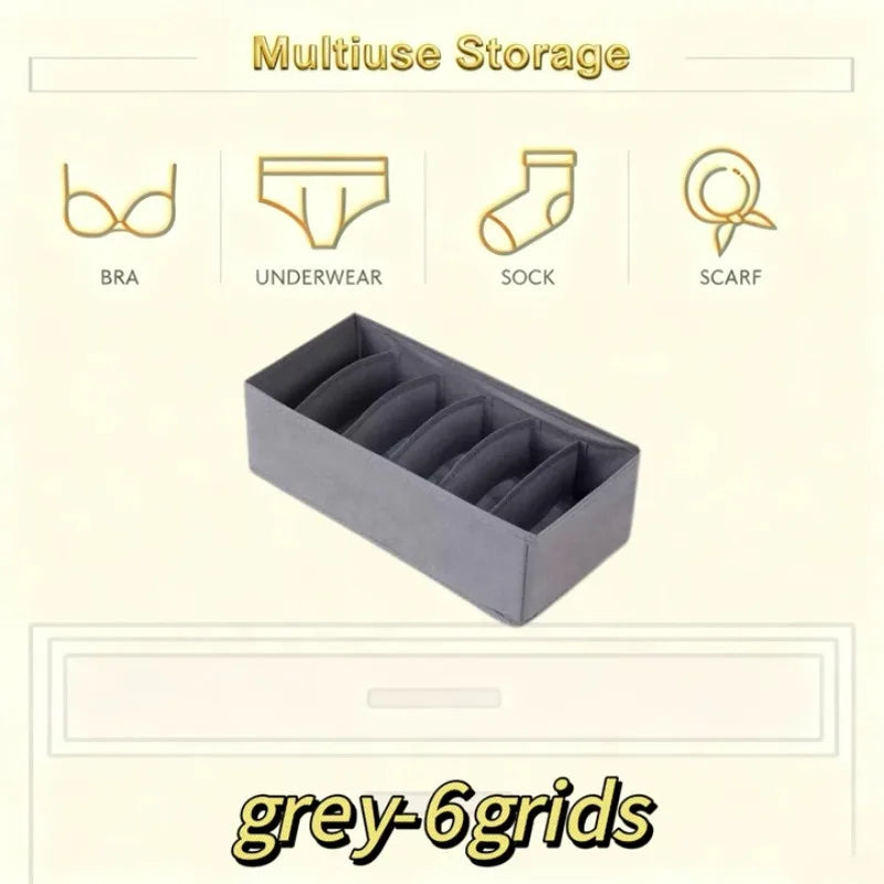 Fabric Drawer Organiser for Underwear & Socks – Storage Box for Closet & Wardrobe
