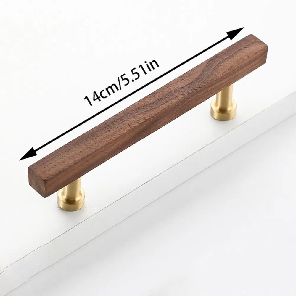 Walnut & Beech Wood Cabinet Handle – Luxury Minimalist Drawer Pull | Wardrobe