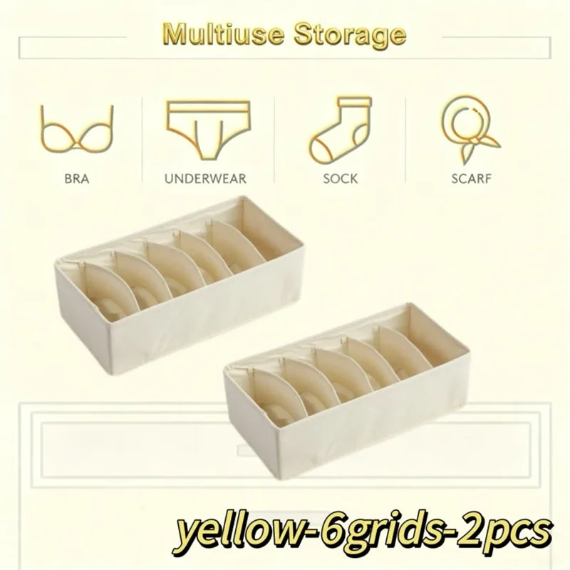 Fabric Drawer Organiser for Underwear & Socks – Storage Box for Closet & Wardrobe