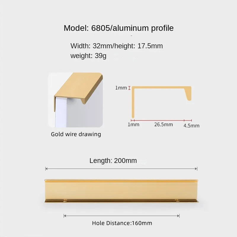 Concealed Cabinet Handle – Invisible Drawer Pull | Minimalist Kitchen & Furniture