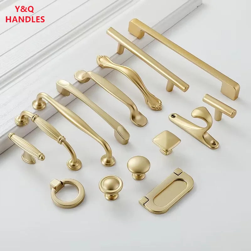 Golden Cabinet Knob & Drawer Pull – Zinc Alloy Simplicity Hardware | Kitchen & Furniture