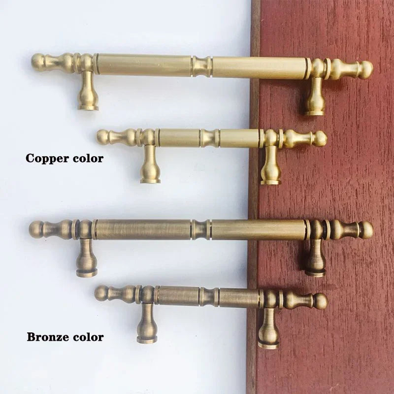 Solid Brass Cabinet Handle – Bronze Nordic T-Bar Pull | COTOM