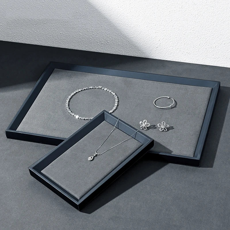 PU Leather Jewellery Display Tray – Necklace, Bracelet, Ring & Watch Organiser