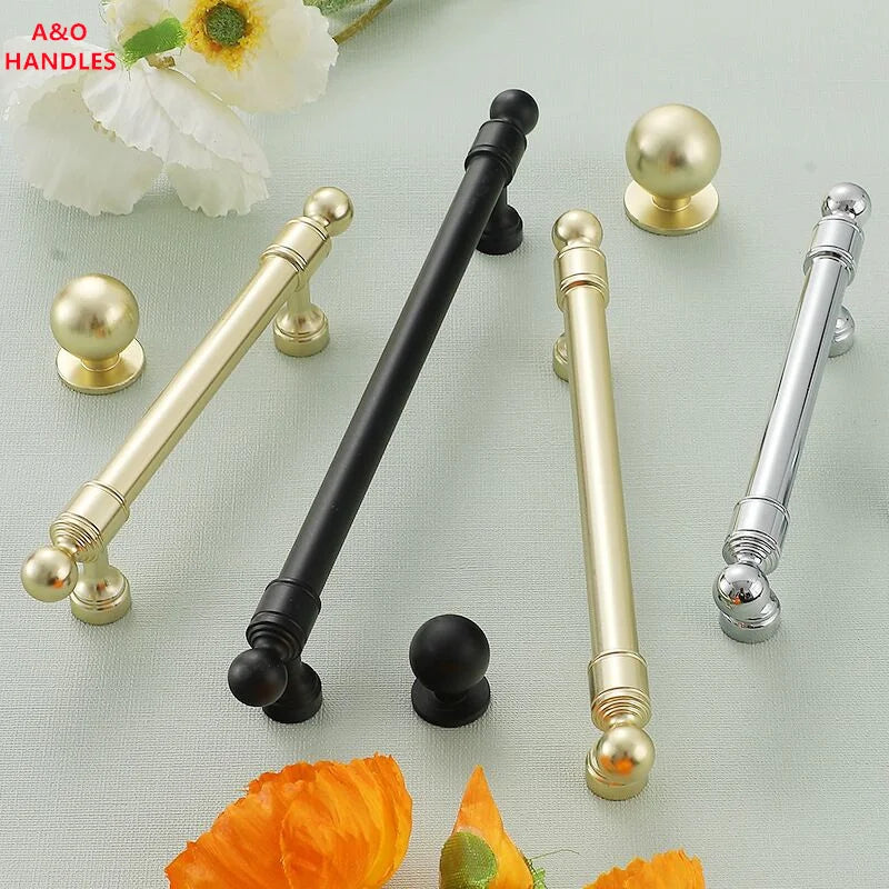 Gold & Silver European Cabinet Handle – Bar Pull Drawer Knob | Furniture Hardware
