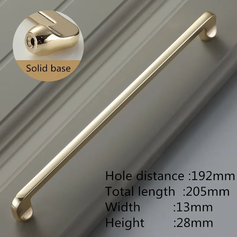 Bright Gold Zinc Alloy Cabinet Handle – Modern Door Knob & Drawer Pull | Home Hardware