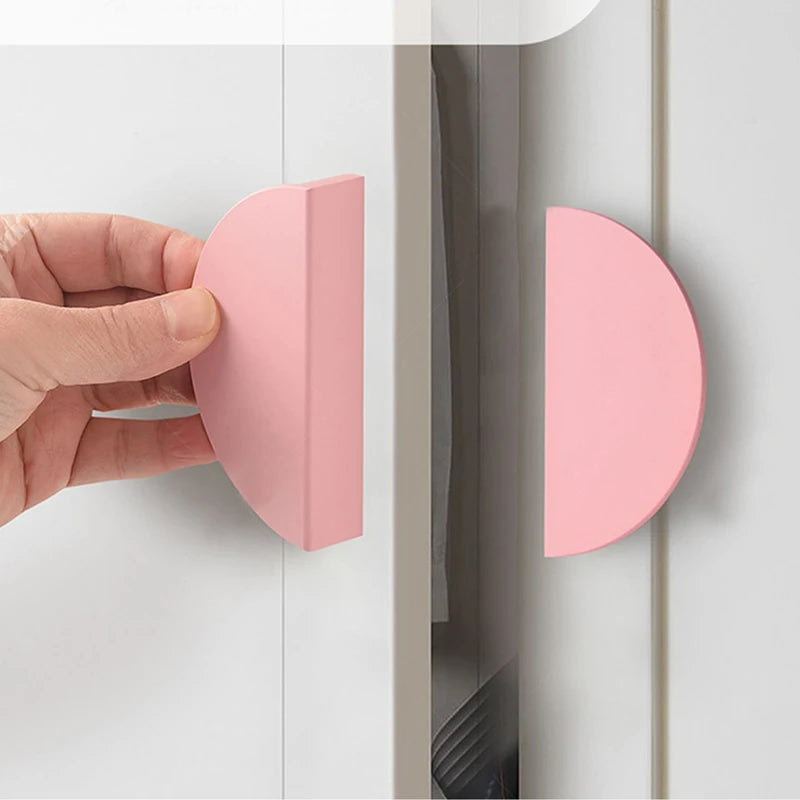 Kids Room Semi-Circle Cabinet Handle – Pastel Colour Aluminium Pull | Modern Design
