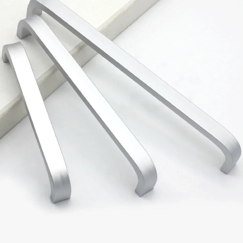 Brushed Space Aluminium Cabinet Handle – Modern Wardrobe Door & Drawer Knob