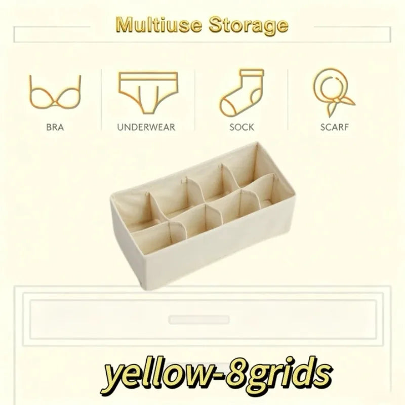 Fabric Drawer Organiser for Underwear & Socks – Storage Box for Closet & Wardrobe